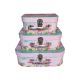 model 3 - Cutii tip geamantan pentru flori set 3 buc