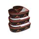 model 1 - Cutii tip inima model craciun pentru aranjamente florale set 3 buc
