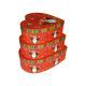 model 2 - Cutii tip inima model craciun pentru aranjamente florale set 3 buc